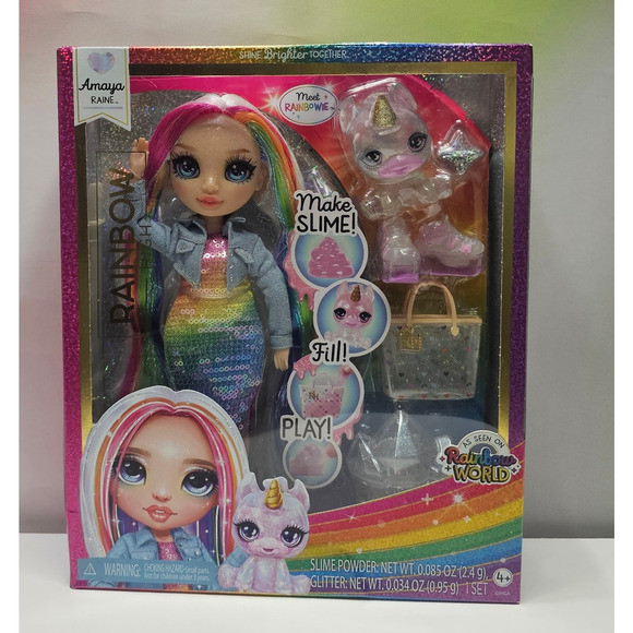 Rainbow High Rainbow World Amaya Raine Slime Unicorn Fashion Doll NWT - Picture 1 of 7